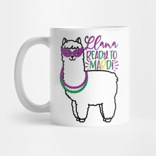 Llama ready for Mardi Mug